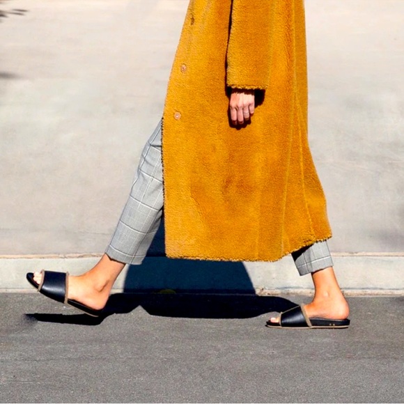 Beek Gallito black shearling slide sandal - Picture 1 of 7